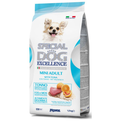 Special Dog Excellence Mini Adult with Tuna 1,5 kg  - barība suņiem