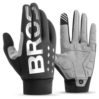 Rockbros cycling gloves, insulated, long, size: XXL - black and gray