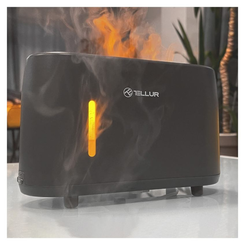 Tellur Flame aroma diffuser 240ml, 12 hours, remote control, grey