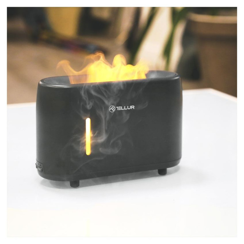 Tellur Flame aroma diffuser 240ml, 12 hours, remote control, grey