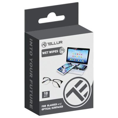 Tellur wet wipes for optical surfaces 10pcs set
