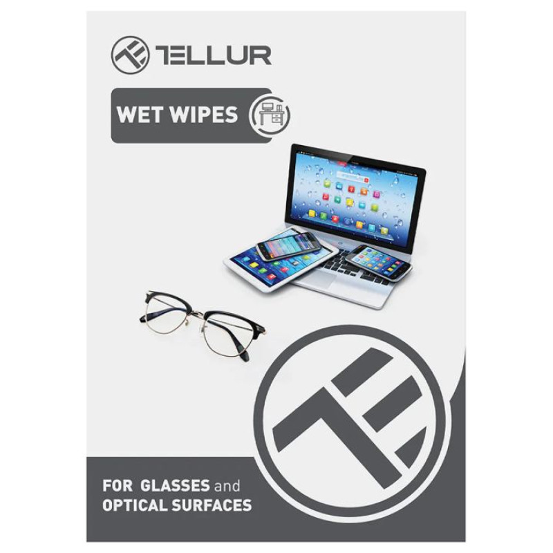 Tellur wet wipes for optical surfaces 10pcs set