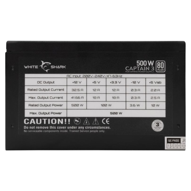 White Shark GPSU-W500F Captain 3  500W 80+ RGB