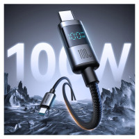 Joyroom S-A16 Pro Prism Series 100W USB-C Cable - USB-C with Digital Display 1.2m - Black