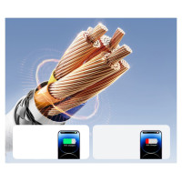 Joyroom S-A28 Flash Series 3A USB-A - Lightning cable 1m - white