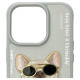 Nimmy Glasses Cool Dog Case for iPhone 15 Pro Max - Gray