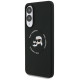 Karl Lagerfeld Silicone nauble Heads And Circle MagSafe case for Samsung Galaxy S25 Edge - black