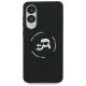 Karl Lagerfeld Silicone nauble Heads And Circle MagSafe case for Samsung Galaxy S25 Edge - black