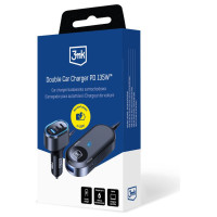 3Mk Protection 3mk Double Car Charger 135W PD QC PPS USB-C USB-A - Black