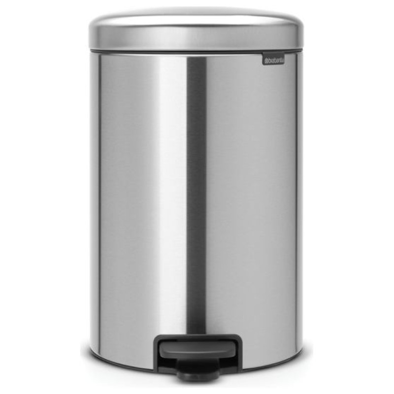 Brabantia atkritumu tvertne ar pedāli NewIcon, 20 l, Matt Steel - 114021