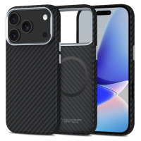 Tech-Protect Ion Carbon MagSafe case for iPhone 17 Pro - black and silver
