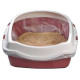 Europet Bernina Atvērtā kaķu tualete ar apmali ECO (M) 43x56x14 cm bordo