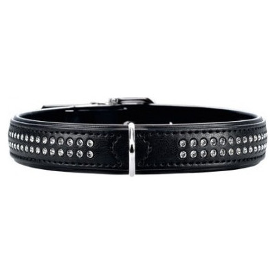 Hunter Collar Modern Art Deluxe 35 nickel Faux Leather black/black