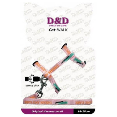 Europet Bernina Kru&scaron;u siksna D&D Cat-WALK/ORIGINAL SMALL pink 18-28cm