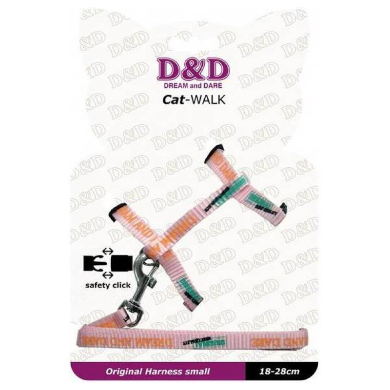 Europet Bernina Kru&scaron;u siksna D&D Cat-WALK/ORIGINAL SMALL pink 18-28cm