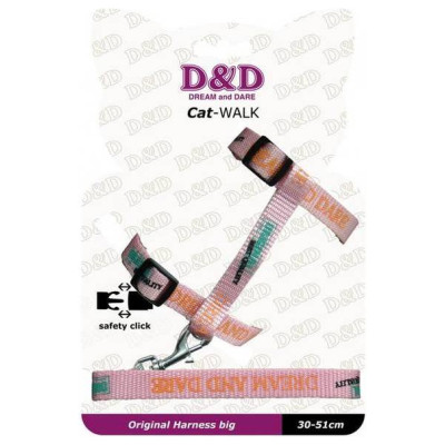 Europet Bernina Kru&scaron;u siksna D&D Cat-WALK/ORIGINAL BIG pink 30-51cm