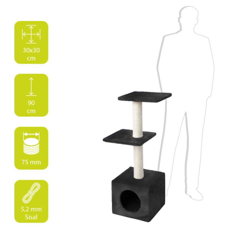 Europet Bernina Nagu asināmais PALAZZO 30x30x90cm melns