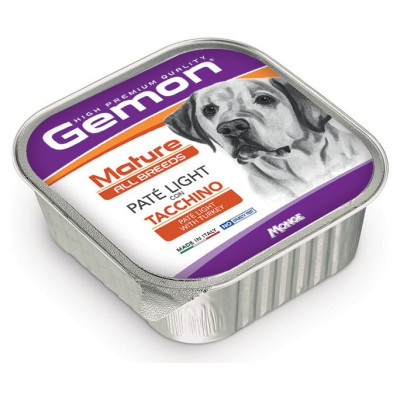 Gemon Dog pate Adult with turkey 150 g - pastēte suņiem