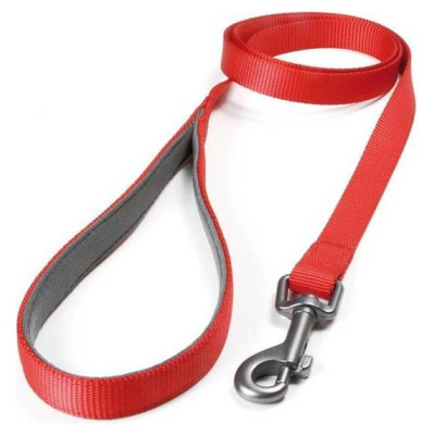 Record Neilona pavada ar polsterētu rokturi S 120x1,5 cm, sarkana