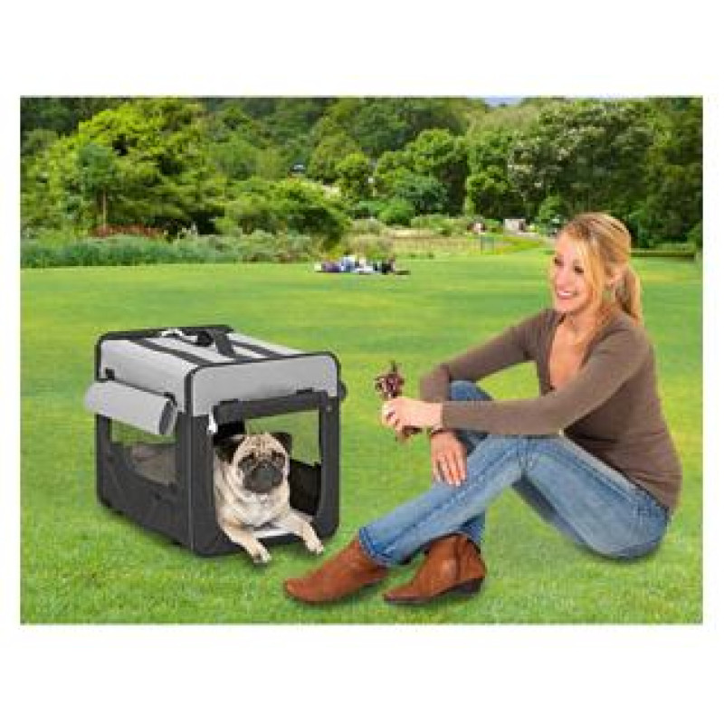 Flamingo mīkstais būris 64x46x53cm melns/pelēks