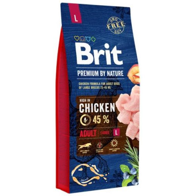 Brit PREMIUM By Nature Adult L 15 kg barība suņiem