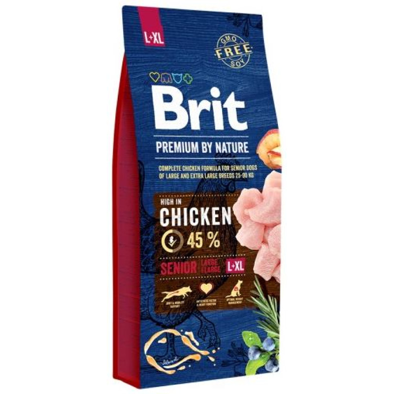 Brit PREMIUM By Nature Senior L/XL 15 kg barība suņiem
