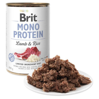 Brit CARE wet Mono Protein Lamb & Rise 400 g - konservi suņiem