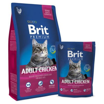 Brit PREMIUM Cat Adult Chicken 1,5 kg barība kaķiem