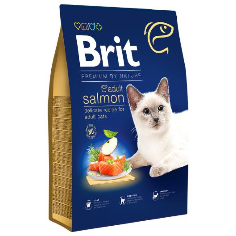 Brit PREMIUM Cat Adult Salmon 1,5 kg barība kaķiem