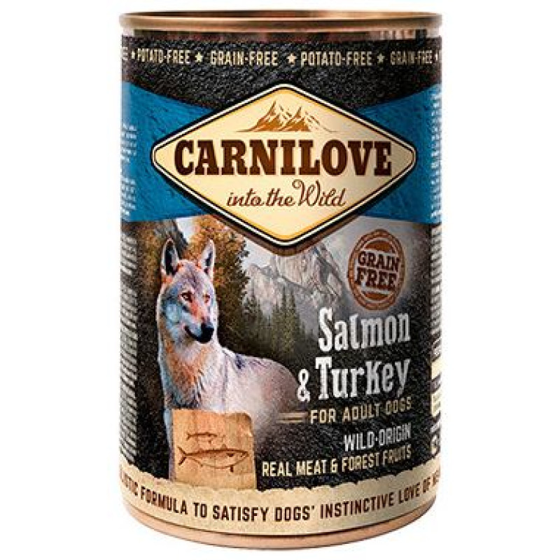 Carnilove Wild Meat Salmon & Turkey 400 g konservi suņiem