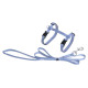 Flamingo krušu siksna+pavada kaķiem ZIGGI LIGHT BLUE 20-35cm 10mm