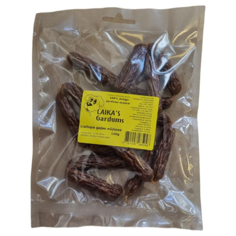 Laikas Gardums Liellopa gaļas nūjiņas suņiem 100g