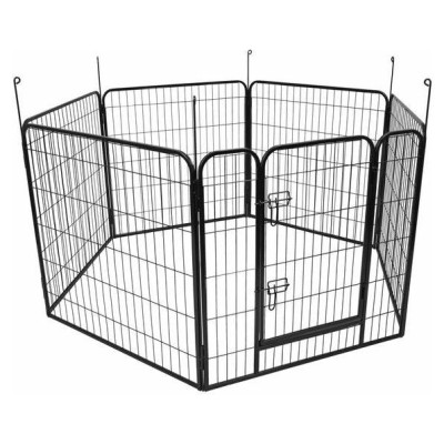 Flamingo nožogojums suņiem  ZECTA BLACK 162x140x80cm