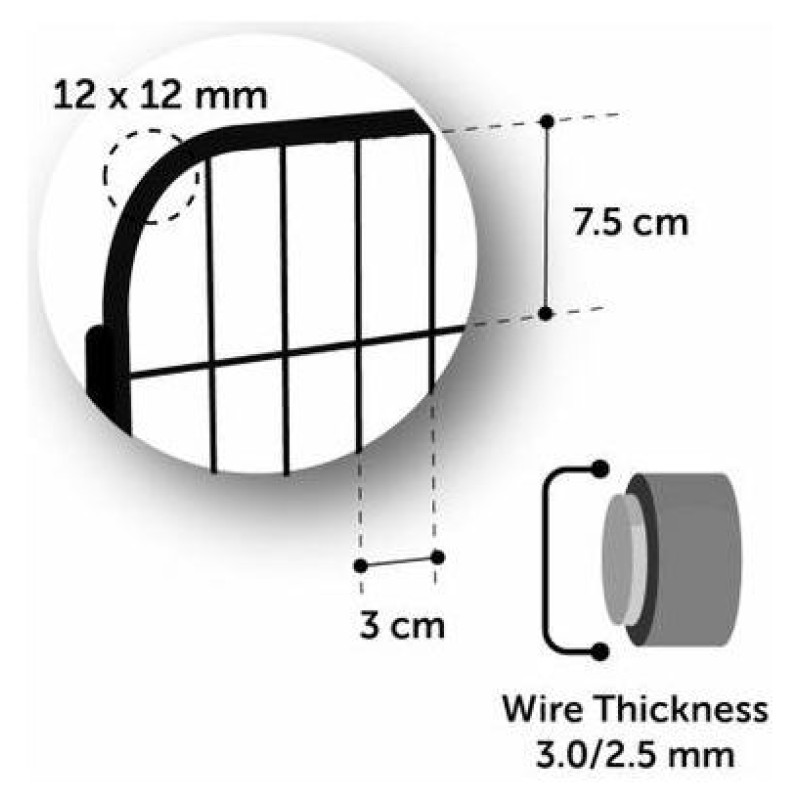 Flamingo nožogojums suņiem  ZECTA BLACK 162x140x80cm