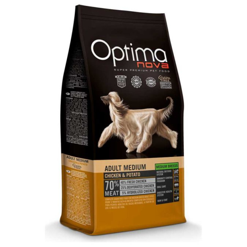 Optimanova Adult Medium GF Chicken & Potato 2 kg