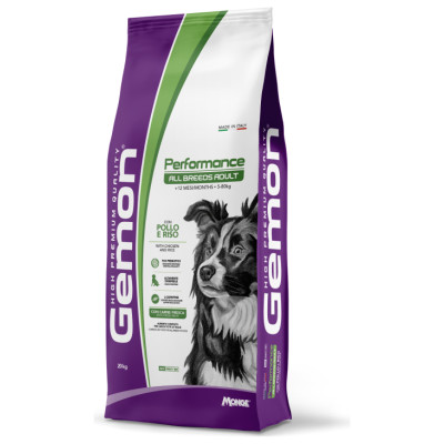 Gemon Dog ALL BREEDS Adult Performance with chicken and rice 20 kg - barība suņiem