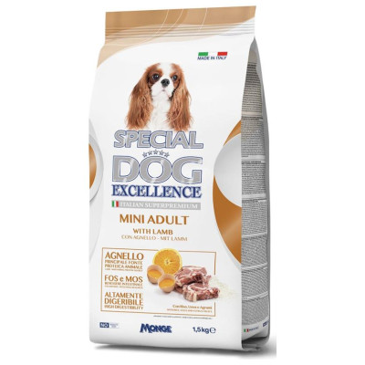 Special Dog Excellence Mini Adult with Lamb 1,5 kg  - barība suņiem