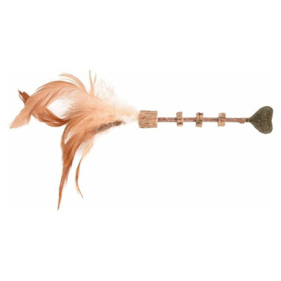 Flamingo rotaļlieta kaķiem Topsy Heart Stick Brown 25cm