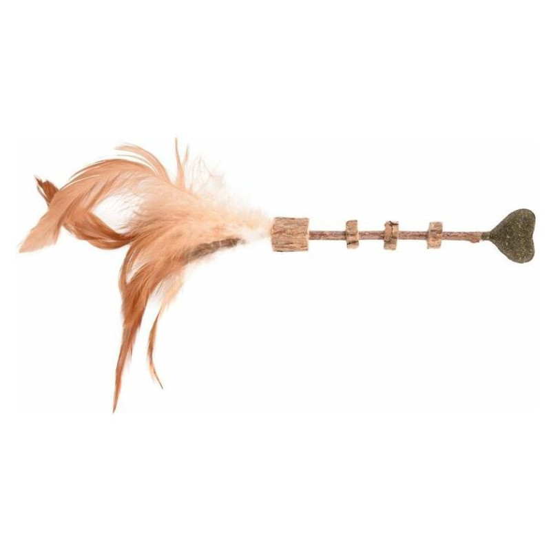 Flamingo rotaļlieta kaķiem Topsy Heart Stick Brown 25cm