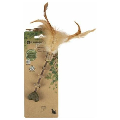 Flamingo rotaļlieta kaķiem Topsy Heart Stick Brown 25cm
