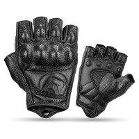 Rockbros 16220006003 L leather motorcycle gloves - black