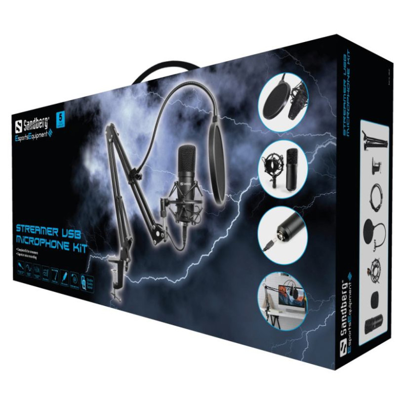 Sandberg 126-07 Streamer USB Microphone Kit