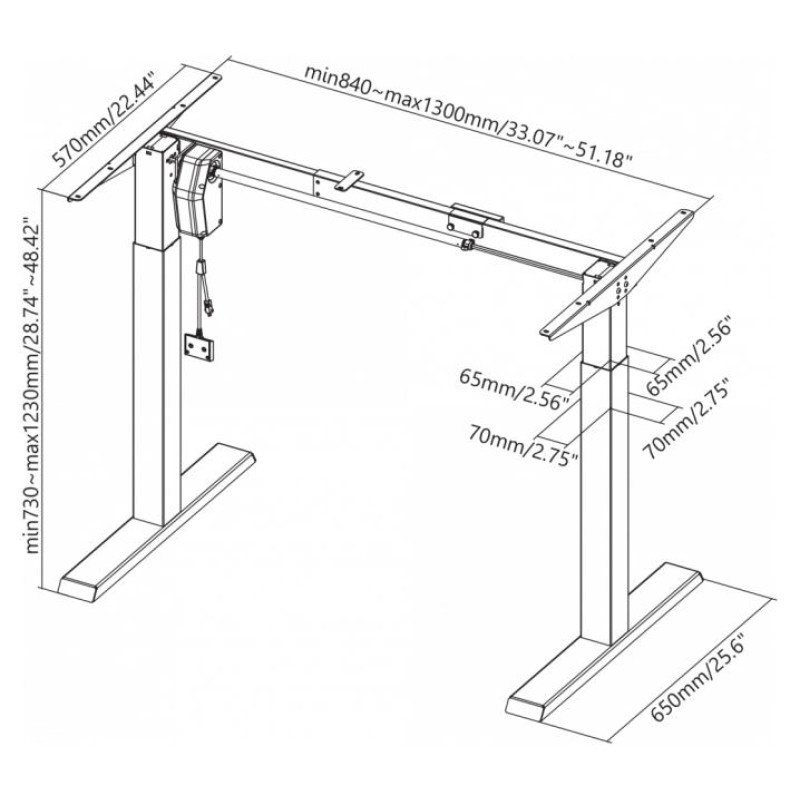 White Shark Gaming Desk Dark Force