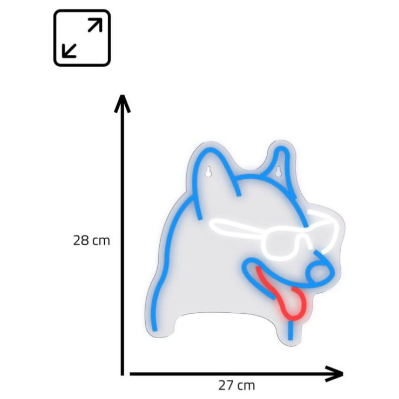 Manta SNL69MT Style Neon Lights DOG  WITH GLASSES