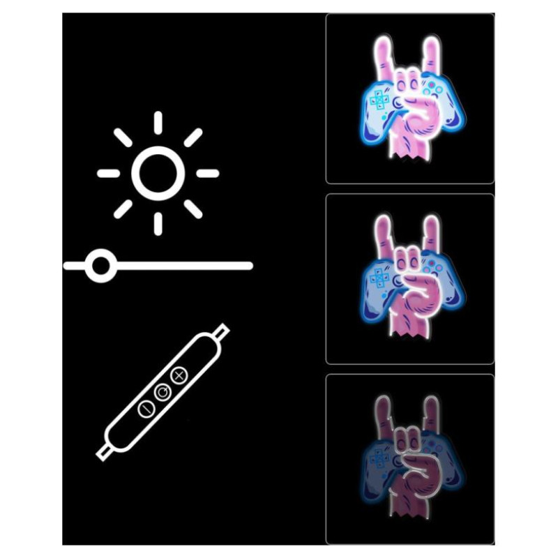 Manta SNL109MT Style Neon Lights HAND WITH GAMEPAD