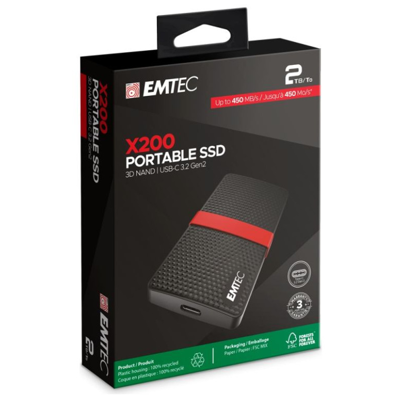 Emtec SSD 3.1 X200 1TB Power Plus Portable