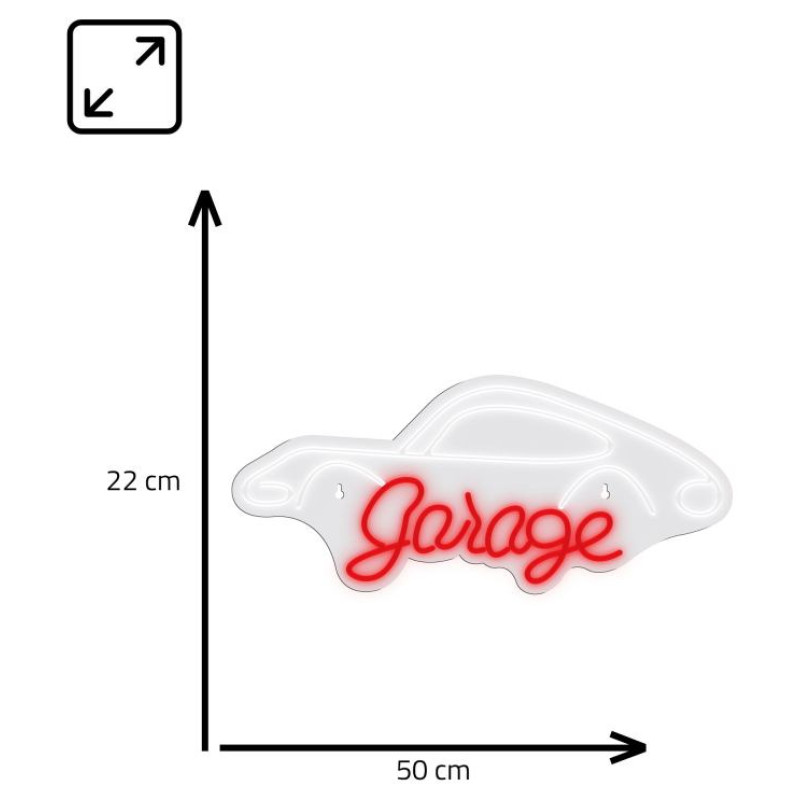 Manta SNL95WH Style Neon Lights Garage white-red