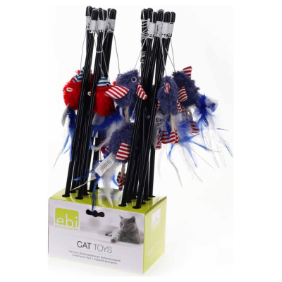 Europet Bernina Kaķu rotaļlieta uz kociņa 40cm/ Zivs&Putns