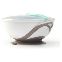 Babyono Bļoda ar piesūcekni un karoti BabyOno 1063/02 grey