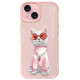 Nimmy Glasses Cool Cat iPhone 15 Case - Pink